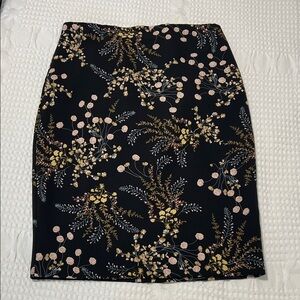 Philosophy Black Floral Pencil Skirt